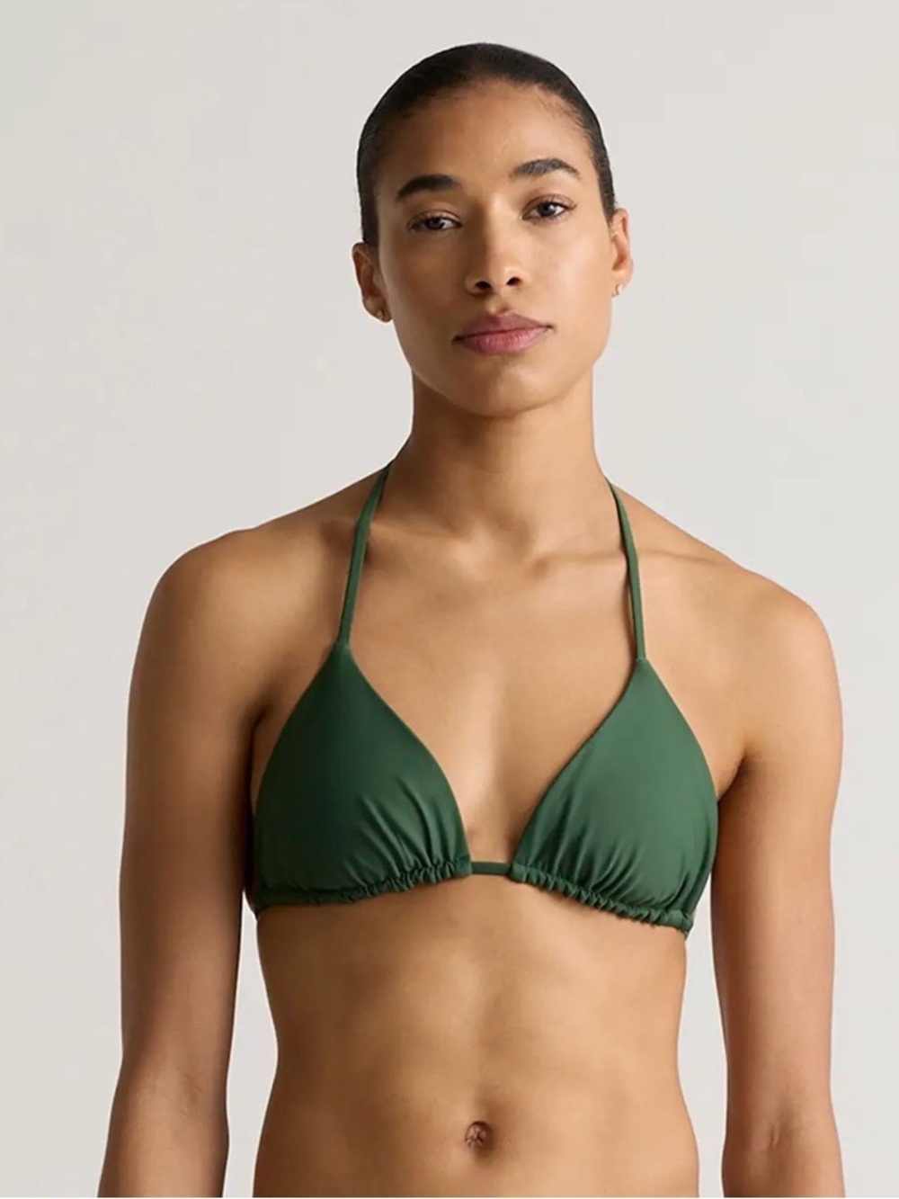 Quince Bikini Set: Triangle Bikini Top & High-Leg Ring Bikini Bottom Size L NEW